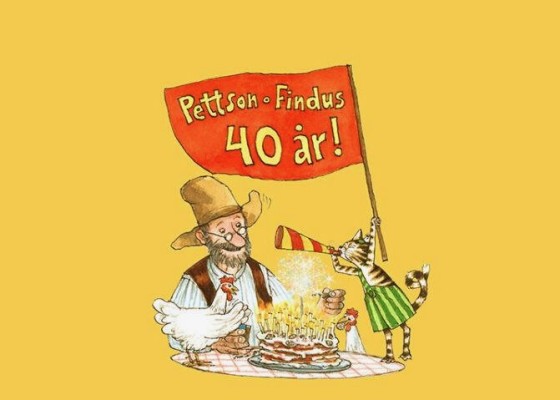 Pettsson & Findus 40-vuotisjuhlalogo.