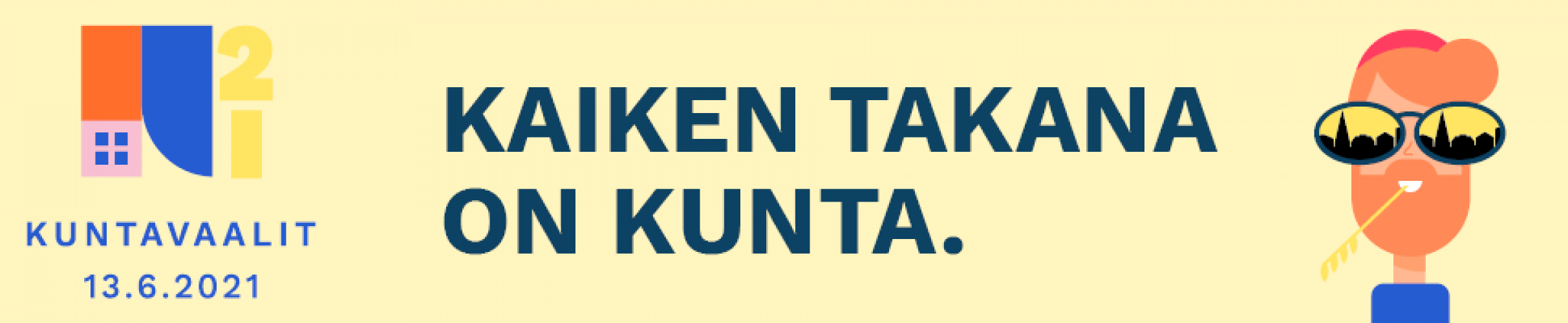 Kommunalvalets logo, med finsk text.