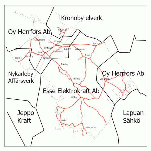 Karta över Pedersöre